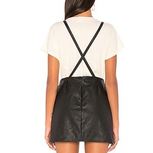 Robison Faux Leather Black Dress  - NWOT